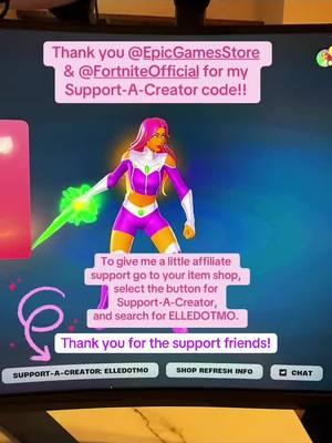 @Epic Games Store @Fortnite Official thank you bestie 💕🫶🏾✨. #fortnitegirlies #epicpartner #supportacreatorcode