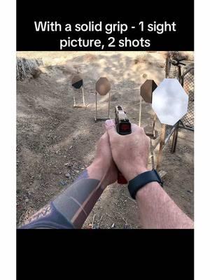 With a solid grip - 1 sight picture, 2 shots #uspsa #limiteddivision #ironsight #ironsights #shootingcompetiton #competitiveshooting 