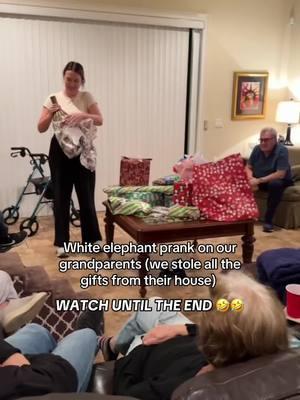 The best white elephant prank EVER. They were flabbergasted 🤣🤣🤣 #whitelephant #prank #christmasprank #familyprank #whiteelephantgift 