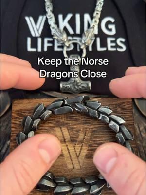 Available to Order on TikTok Shop 🐲🐲  Viking Jewelry 🪓⛓️  #norsegods #norsepagan #dragons #vikinglifestyles 