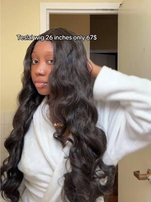 I love this hair so much😍 @TESLAL HAIR SHOP #christmashair #gluelesswig #wigtok, #affordablewig #fyp #acefrontwig #13x6lace #13x6lacefront #wigs #hairinfluencer #lacefrontwiginstall #howtoinstallawig #wiginstalltutorial #prebleachedwig #beginnerfriendlywig 