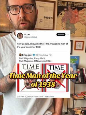 I’ve been doing a lot of reading on the history of this time period recently for no reason in particular, and while the press were certainly accomplices this time TIME magazine wasn’t what the memes suggest. #historytok #wwii #timemagazine #manoftheyear #historian #readalong #germanhistory #1938 