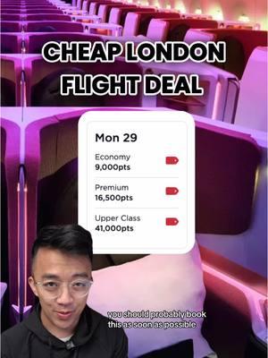 ✨✨RARE West Coast Points Flight Deal to London H/t omdongi on Reddit #flightdeals #flightdeal #creditcardpoints #creditcardtips #pointsandmiles #milesandpoints #businessclass