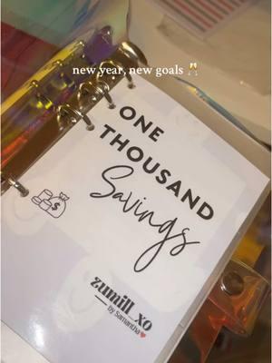 new year, new goals 🥂 can we save $1,000 this year? #savings #newyear #newgoals #savingschallenge #budget #budgeting #budgetbinder #finances #moneytok #moneybinder #onthisday 