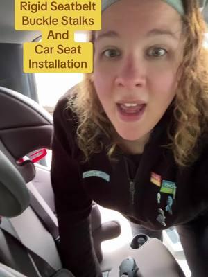 Rigid buckle stalks, where the seatbelt receiver is on a hard stem instead of a piece of webbing, can present a challenge for car seat installation! Here are some tips for achieving a secure install. #cpst #cpstsoftiktok #childpassengersafetytech #childpassengersafetytechnician #childpassengersafety #childpassengersafetytok #carseat #carseatsafety #carseatsafetytok #carseattok #carseattiktoks #carseateducation #carseatinstall #carseatinstallation #rearfacing #reaefacingcarseat #forwardfacing #forwardfacingcarseat #babycarseat #infantcarseat #convertiblecarseat #allinonecarseat #combinationcarseat #babies #toddlers #preschoolers #kids #mom #dad #parents #momtok #dadtok #MomsofTikTok #dadsoftiktok #momlife #dadlife #momtips #dadtips #buckleup 