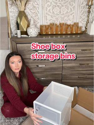 #ad getting my closet organized with these shoe box storage bins. The assembly was easy and I got the 12 pack for keeping my shoes organized. #shoestorage #storageboxes #CleanTok #homeorganization #TasteMakersLaunch #ttstastemakers #SpotlightFinds  #TreasureFinds #TTSDelight #TTSLevelUp  #Toptierdecember #TTSDelightNow  #NewYearNewAura  #MadeMyYear 