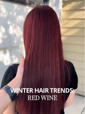 This bold red wine shade is here to prove that winter brings all the heat (despite the temperatures...) 🍷🔥 @leximorgs What's your favorite red wine formula? Sound off in the comments. 👇 Ready to give your clients a color with attitude? Hit up our YouTube color playlist for all the tips you need.  #Wella #WellaHair #HairTok #RedWineHair #RedHair #HairTransformation