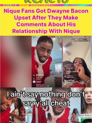 Nique Fans Got Dwayne Bacon Upset After They Make Comments About His Relationship With Nique 😳😳 #dwaynebacon #nique #niqueandking #blogger #niqueanddwayne #youtuber #couple 