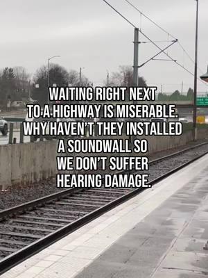 Transit next to highways really isn’t great for ridership, but if the tracks are already there we might as well make it a pleasant and safe experience for riders. #highway #station #metro #rail #transit 