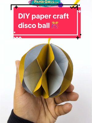 Ring in the new year DIY style 🎊 #fyp #foryou #fypシ #papergirls #papercraft #papertoys #kidscrafts #kidscraftideas #kidscrafts101 #papercrafting #disco #diydiscoball #discoball #newyear #newyearseve 