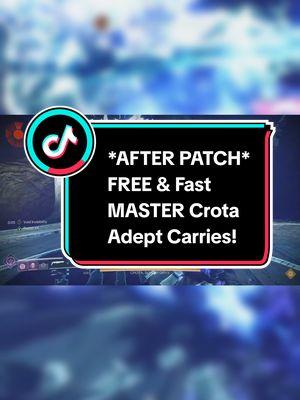 FREE & Fast MASTER Crota Adept Weapons AFTER PATCH #destiny2 #destiny2finalshape  #destiny2funny #destiny2memes #destiny2cheese #destiny2glitch #destiny2build #optimyztic 