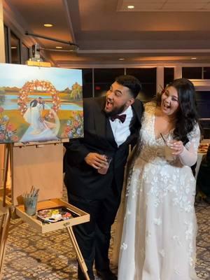 Painting this country club golf course wedding was such a dream! 🥹❤️ #livewedddingartist #liveweddingpainter #liveweddingpainting #livepainter #couplereaction #motherofthebride #weddinginspo #weddingtiktok 