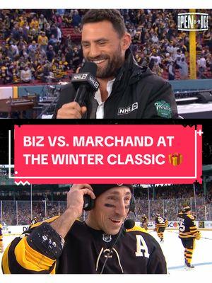 Biz and Marchand are an unreal combo— you can’t beat a Winter Classic on TNT 🤣 #hockey #hockeytok #marchand 