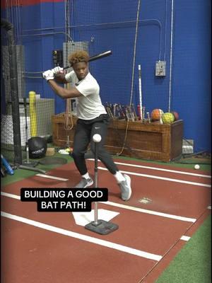 The best way to build a good BAT PATH!! 🗣️💪⚾️💥 This starts on the outer half of the plate driving the ball to the opposite field.  This teaches us to let the ball travel and stay inside the ball with good direction. Then as we move to the middle and inside part of the plate it will allow us to hit those pitches with proper backspin.  #baseball #training #hitting #batting #batpath #d1baseball #ugabaseball #greatadvice #MLB