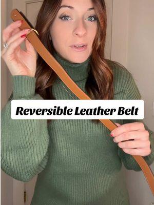 Such a good deal on this reversible leather belt! #leatherbelt #reversiblebelt #womensaccessories #accessories #belt #tiktokshopfinds 