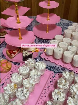 Bases para mesa de postres 🎀 #postres #minipostres #mesadepostres #desserttable #desserttabledecor #decor #birthday #quinceañera #reposteria #DIY #fyp #fypシ #parati #minichocoflan #chocoflan #dessert #desserts #minidesserts #diypartydecor #diyparty #TikTokShop #cupcakes #desserttiktok #postrescaseros #postres #pink 