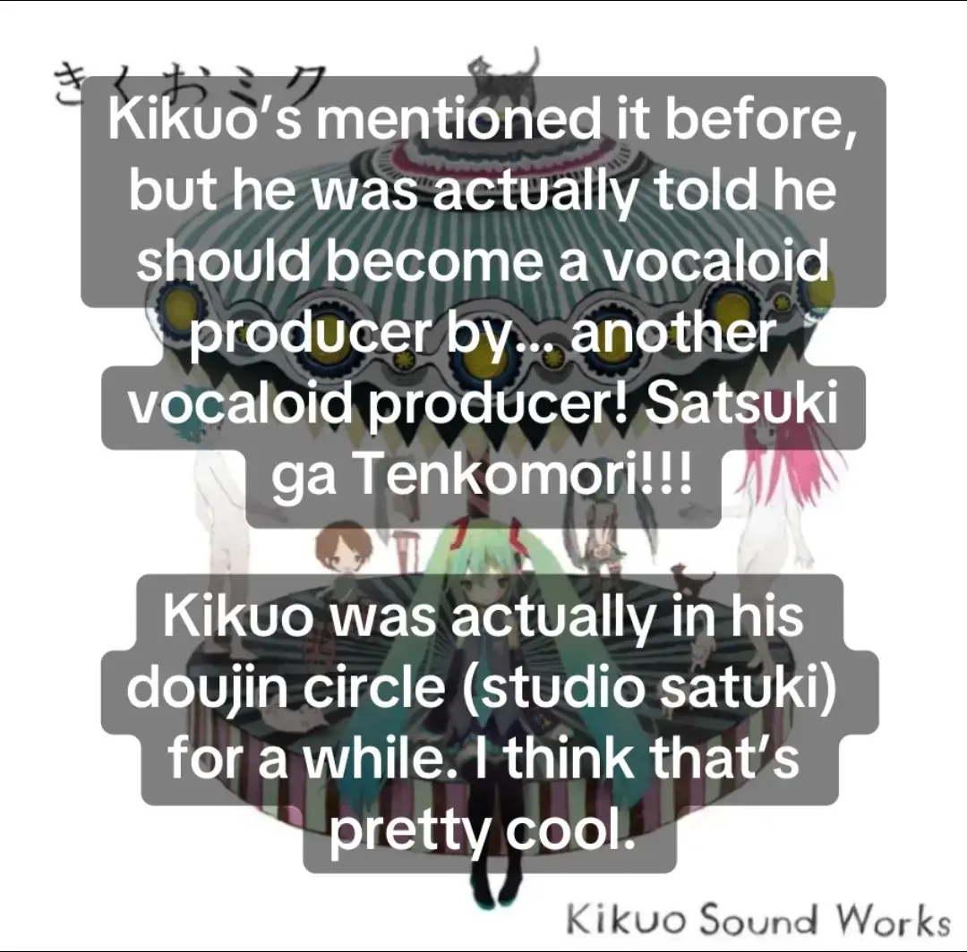 Don’t get it twisted… I’ve known this info for a while… #kikuo #kikuomiku #mostnormalvocalop #yaaaaayytenkomori #irememberwatchinghisvocanico2012performancewhereheplayedonlinegameaddictssprechchor #absolutepeak #vocaloid #studiosatukiwassopeakitremindsmeofkoko 