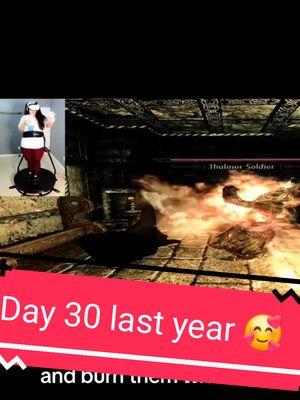 Day 30 last year 😅 #onthisday #questcreatorpartner #skyrimvr #vrtreadmill #katvr #weightlossjouney 