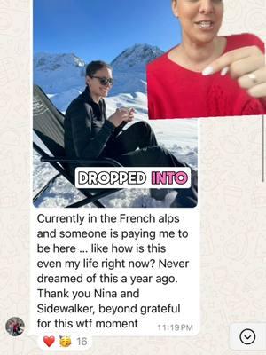 🎿 Getting paid to be in the French Alps, yes please! 👇 Olga, a Creator from our community, just dropped this message in our private WhatsApp group and we wanted to share it because she mentioned she never dreamed of this a year ago 🤔  ✨ So just imagine where you could be a year from now if you start to take this Creator thing seriously... This could be YOUR reality too 🤷‍♀️ I want more Creators to experience what Olga is living right now, that's why I created a free LIVE training to teach you how to go from $0 to $10,000 brand deals per month! 🤑💰 👉 Comment 10KGOALS below to get your invite!   We have 3 dates available:  📆Jan 6th at 8 pm EST  📆Jan 9th at 1 pm EST  📆Jan 12th at 4 pm EST See you there! 😉 . . . #SidewalkerDaily #ContentCreator #CreatorCommunity #DigitalEntrepeneur #InfluencerExperts #PitchingTips #InfluencerStrategies #MonetizeYourContent #MakeMoneyWithBrandDeals #BrandDeals2025 #CreatorIncomeTips #InfluencerMarketingSecrets #LandBrandDeals #MonetizeYourContent #PitchToBrands #HighPayingBrandDeals #CreatorBusinessTips #growasaninfluencer 