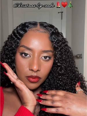 Red Lip combo 💄♥️🎄 @Fenty Beauty  @Morphe Cosmetics  #redlipstick #redlipcombo #christmas #christmaslips #fenty #habesha #makeup #habeshatiktok #habeshagirl 