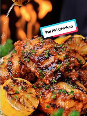 Piri Piri Chicken. This grilled Piri Piri chicken (aka Peri Peri chicken) is a spicy and savory chicken recipe made with a tiny pepper called African bird's eye chili. The pepper on its own is very hot, but we only use a few in this recipe to keep it mildly spicy. To cook the chicken, you can grill, oven roast, or air fry.  DIRECTIONS STEP 1: CHICKEN With a sharp knife, make a few shallow slits in the chicken skin and season with paprika, garlic powder, and salt. I add the seasoning to a recycled shaker to make it easier to coat the chicken evenly. STEP 2: MARINADE In a small pan over medium-low heat, toast the African Bird's Eye peppers just until fragrant, but be careful not to burn them. Then set aside. Add a little olive oil to the pan and cook the tomato paste for 1-2 minutes, then remove from heat. Add all the marinade ingredients to a blender and blend until smooth. Set aside 1/2 C of the marinade for the sauce, then cover the chicken with the rest. Marinate in the refrigerator for 12-24 hours (or at least 4 hours). STEP 3: COOK Grill the chicken over indirect medium heat for about 35 minutes, flipping occasionally. Alternatively, the chicken can be cooked at 400°F in the air fryer or the oven for about 35 minutes with a flip halfway through. The chicken is done when the internal temperature reaches 165°F. STEP 4: SAUCE In a large skillet or saucepan, sauté the shallot in olive oil until softened. Add in the butter, both paprikas, red pepper flakes, the reserved 1/2 C of marinade, and salt to taste. Bring the sauce to a low simmer for a few minutes until everything is combined. Spoon the sauce over the chicken to fully coat it.  STEP 5: SERVE Top the chicken with fresh chopped cilantro or parsley and freshly squeezed lemon juice. Pour the sauce over the chicken or serve on the side. The complete recipe and ingredient list are at CasitaMade.com (or click the link in my bio).  #PiriPiriChicken #PeriPeriChicken #PeriPeri #CasitaMadeRecipes 