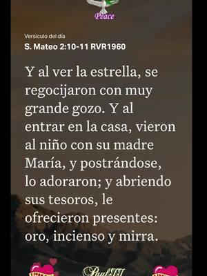 S.Mateo 2:10-11 RVR1960#versiculodeldia #labibliaapp #amor #amor #fe #jesus #juan316 #fuegodelespiritusanto #pauljjmusic🙏🏻📖🙌🏻👍💡 