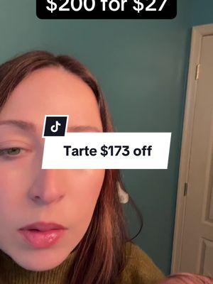 $173 off plus free shipping 🤯 #tartecosmetics #tarte #beautyhacks #beautytips #eyeshadow @tarte cosmetics #winterfinds #newyearnewaura #MomsofTikTok #infantmom 