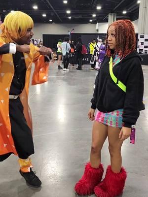 Zenitsu is at it again at Anime Weekend Atlanta. WAIT, IS THAT ZORO? How will it end this time? I'm in my Zenitsu cosplay from the anime Demon Slayer @AnimeWeekendAtlanta Official @Jasirii @Krozae✨🕹️🍑 @Sie 🍒  #demonslayer #blackcosplayer #animeweekendatlanta #animeweekendatlanta2024 #animecosplay #zenitsucosplay #roronoazoro #anime #animetiktok #demonslayercosplay 