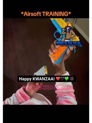 The first day of Kwanzaa! UMOJA. Teach your kids proper firearms safety starting them off using plastic, airsoft or other safe trainer weapons.  ❤️🖤💚✊🏿#happykwanzaa #dryfire #stayready #practice #training #youtheducation #youthselfdefense 