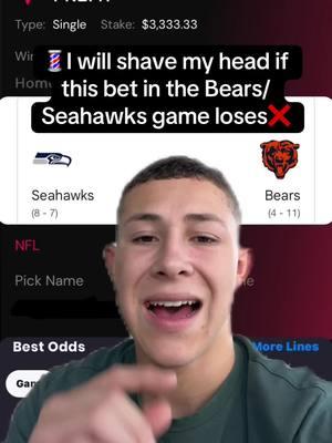 I know the winner of the Seahawks/Bears NFL game tonight💪🏈 #nflbetting #nfl #tnf #thursdaynfl 