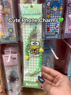 The cutest phone charms at Miniso! ✨🎀   #miniso #cuteaccessories #phonecharms #sanrio #HelloKitty #hellokittycheck #kuromi #pompompurin #keroppi #badtzmaru 