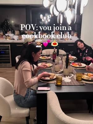 This is your sign to join a cookbook club🥹🥰 so much fun! #cookbook #cooking #cookbookclub #fyp #socialclub #newfriends 