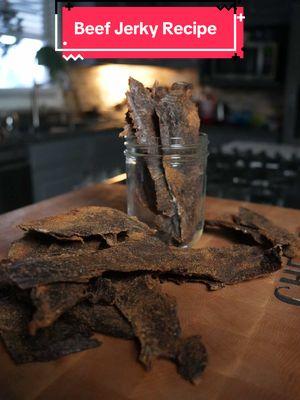 How to make beef jerky! It's much easier than you think. For the full recipe check comment section. It's high protein and lower calorie time so let's get to work on our bodies. #beef #beefjerky #biltong #driedmeat #driedbeef #Recipe #protein #calories #lowcalorie