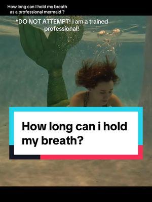 My most asked question as a professional mermaid is “how do you breath / how long can you hold your breath?” DO NOT ATTEMPT to hold your breath underwater without training and a spotter! #mermaid #answer #professional #diving #training 