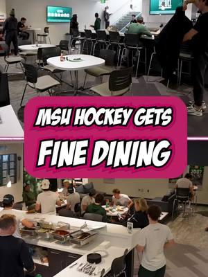 MSU Hockey has a full team of people just to feed them elite meals #collegehockey #michiganstate 