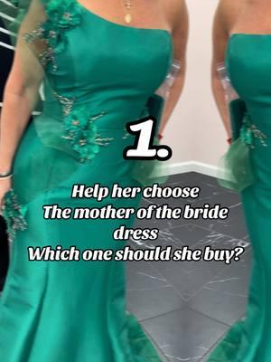 Help her choose the dress! Which one looks best as mother of the bride dress? #motherofthebride #motherofthebride #motherofthegroom #eveningdresses #eveninggowns #luxurydresses #motherofthegroom #motherofthebride #dressup 