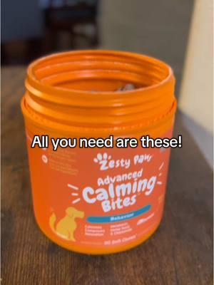 these zesty paws calming bites really work! My dog can sometimes be too wild, especially when we have visitors over. These help him relax and not be as crazy!  #zestypaws #calmingtreatsfordogs #dogtreats #calmdown #calmingbites #wilddog #DogTraining 