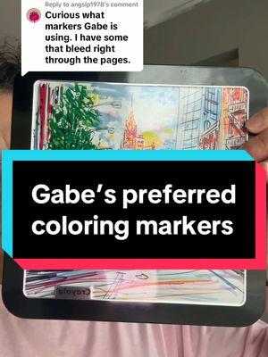 Replying to @angslp1978 these markers are professional grade! Gabe loves them! He needs his own set quite honestly lol #christmas2024 #navidad2024 #Crăciun2024 #عيد #boricua🇵🇷 #puertorican #autismmomlife #christmaswithautism #autismmom #autism #autistic #autismo #autista #autisticadult #parentingautism #parentsofdisabledadults #specialneedsparents #توحد #متوحد #ASD 