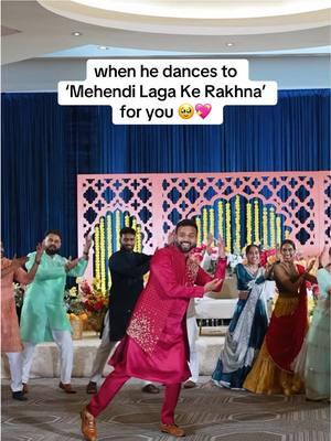 When your husband dances to a classic Bollywood song that you grew up listening to 🥹💗 #indiandance #bollywood #weddingdance #bollywooddance #bollywoodsong #desiwedding #indianwedding #sangeetdance #sangeetdanceperformance #mehendilagakerakhna 