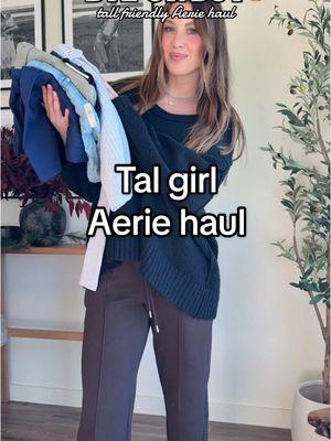 Aerie haul - all bottoms come in tall or extra tall #aeriehaul #tryonhaul #tallgirlfashion #byeorbuy @American Eagle @aerie 