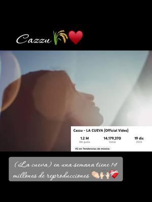 La cueva tiene 14 millones de reproducciones en una semana ❤️‍🩹👏🏻🙌🏻 @Cazzu #cazzu #lacueva #cazzufans #cazzuoficial #lajefa #nenatrampa #inti #cazzuchelli #cazzu_oficial #cazzu__fans #cazzu_challenge #cancion #canciones #cancionestendencia #tendencia #tendencias #exito #exito 