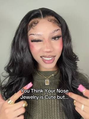 Sorry to break it to you this way hunny, but that little basic nose stud is not eating. I thought you got a nose piercing to be a bad b-…nvm. Just change it love.#fyp #explore #drafts #nosering #nosestud #noserings #cutenoserings #nosestuds #nosepiercings #TikTokShop #tiktokshopfinds 