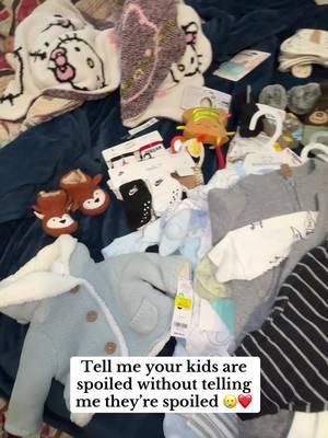 Thays not even all of it 😭😭 #christmas #whatigotforchristmas #gift #kidsgifts #babyclothes #fyp #foryoupage #momtok #baby #fulloflove #loved 