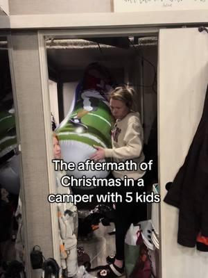 The aftermath of Christmas in a camper with 5 kids! #christmastiktok #fulltimervliving #contentcreators #bluecollarwife #sahmsoftiktok 