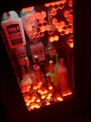 Thanks NewAir For Sending This To Me 🙏🏽  Prismatic Series 126 Can Beverage Fridge with RGB HexaColor LED Lights  It Looks Amazing In My Bar And Very Good Quality  #drink #review #prismatic #newair #rgb #rgblights #fypage #beverage #bar #minifridge #gaming 