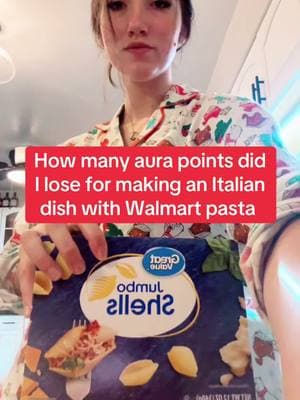 How many aura points did I lose for using great value pasta for an Italian recipe? Ps I just moved from Italy and for me great value is a brand like the others xx #italian #italianfood #italiancheck #pasta #greatvalue #walmart #pastatiktok #italiangirl #italians #italianrecipe 