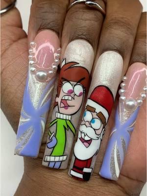 Who else loved this show as a kid and still does?🙌 We used our gels, brushes, and other NAILZBYDEV products to complete this look!😍💜 #gelnailart #nailzbydevshop #nailvideos #nailart #holidaynails #christmasnails #nails #nails💅 