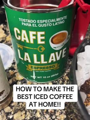 This will be your new go to recipe to make the best iced coffee at home! Cafe La Llave is delicious Cuban Espresso that I am loving right now! #creatorsearchinsights #cafelallave #lallave #coffeetiktok #coffeetok #espresso #icedcoffeeathome #icedcoffeerecipe #coffeerecipe #morningcoffee #morningcoffeeroutine #icedcoffeetiktok #cubancoffee #coffee