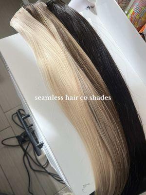 Minus the shade we’re introducing this week, here are @Seamless hair co current 13 shades 💁🏼‍♀️🙌🏼✨ Which ones your favorite?? #seamlessextensions #seamlesshairco #seamlesshairextensions #besthairextensions #utahhairextensions #utahhair  #creatorsearchinsights 