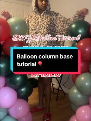 Balloon column base tutorial. How to make a balloon column. #ballooncolumn #ballooncolumns #ballooncolumnstand #ballooncolumntutorial #balloon #balloongarland #friendsmas 